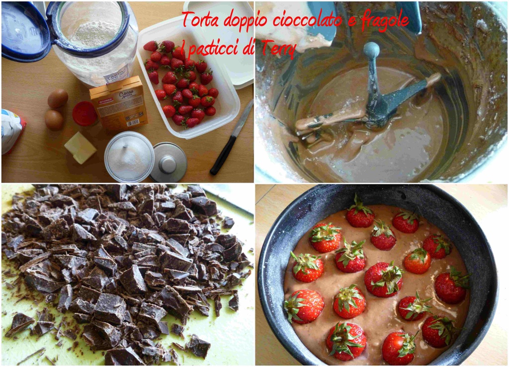 Torta doppio cioccolato e fragole 1
