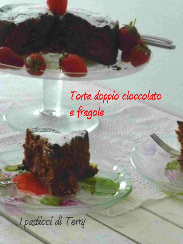 Torta doppio cioccolato e fragole (14)