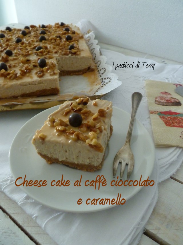 Cheese cake al caffè cioccolato e caramello (7)