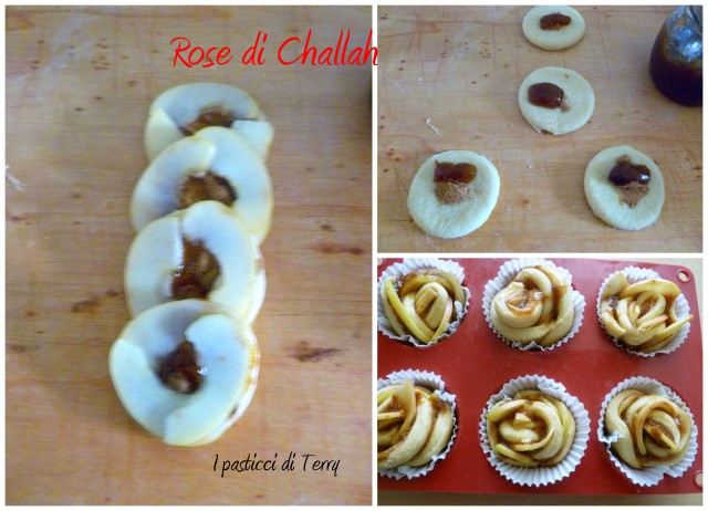Rose di Challah con mele e cannella