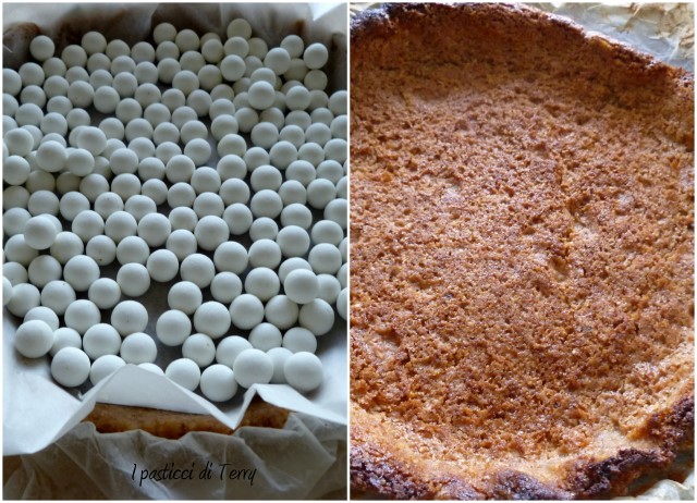 Crostata alle noci con cioccolato e lamponi