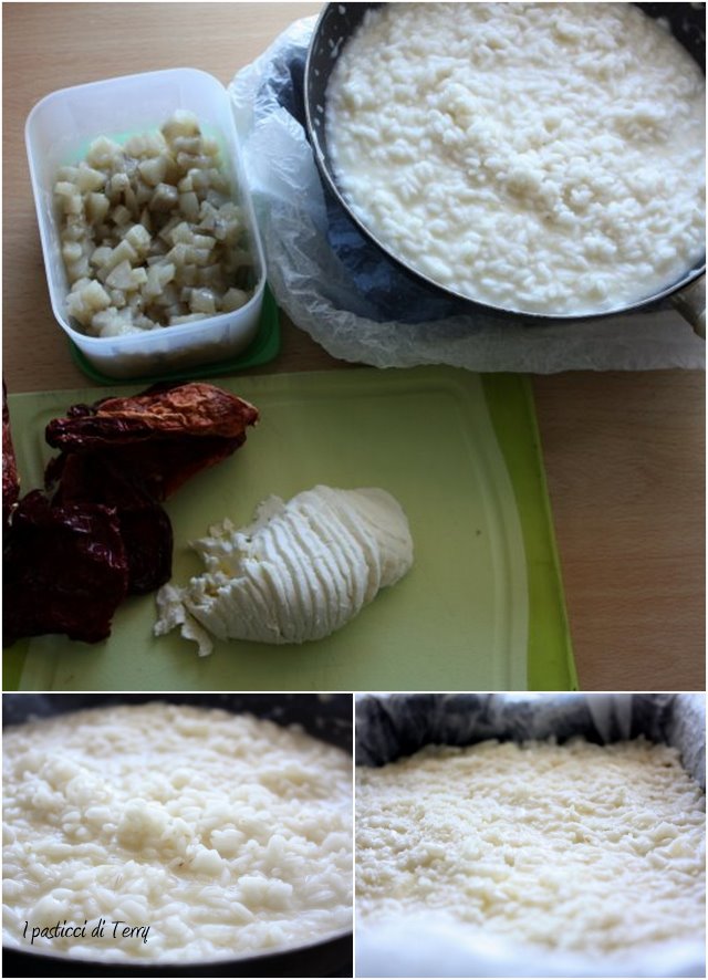 Pasticcio di riso con topinambur e peperoni cruschi