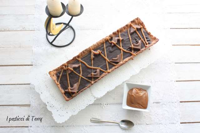 Crostata Sablè con caramello salato e ganache di cioccolato (10)