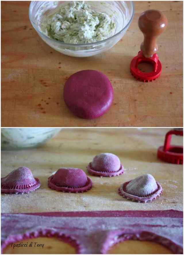 Cappellini rosa con asparagi