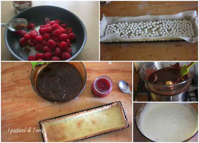 Crostata al cioccolato e lamponi
