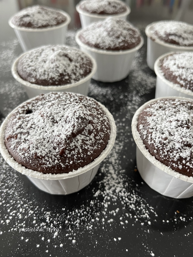 Merendine - Muffin al doppio cioccolato - I pasticci di Terry